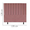 Ver imagem 2 de Cabeceira Estofada King 195cm Sophia Suede Rosê - D a Decor