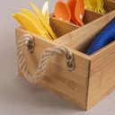 Ver imagem 3 de Porta Suporte Talheres de Bambu com Alça - Oikos