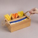 Ver imagem 2 de Porta Suporte Talheres de Bambu com Alça - Oikos