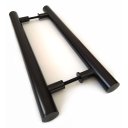Ver imagem 1 de Puxador H Alumínio Tubular Redondo Diâmetro 25,4cm 400x300 - Preto Fosco