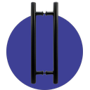 Ver imagem 3 de Puxador H Alumínio Tubular Redondo Diâmetro 25,4cm 400x300 - Preto Fosco