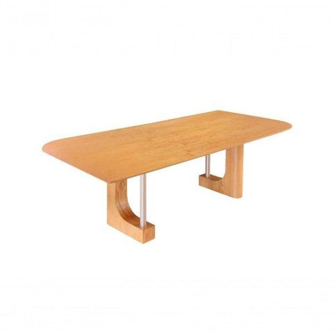 Mesa de Jantar Geométrica 8 Lugares Retangular MDF 240x110cm Sora