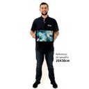Ver imagem 2 de Quadro Decorativo Abstrato Mármore Azul em Moldura Caixa Tacolado Moldura Caixa 3cm Branca sem Vidro