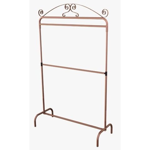 Arara para Roupas com 2 Cabideiros Vintage Rose Gold 1,20m