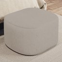 Ver imagem 1 de Puff Decorativo Orgânico para Living Quarto 70cm Doha W01 Linho Bege - Lyam Decor
