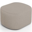 Ver imagem 2 de Puff Decorativo Orgânico para Living Quarto 70cm Doha W01 Linho Bege - Lyam Decor