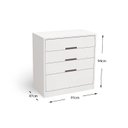 Ver imagem 3 de Cômoda Juvenil S824 c/ 4 Gavetas Branco - Kappesberg