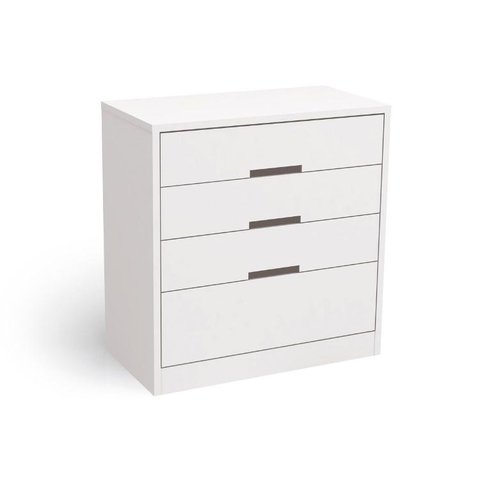 Cômoda Juvenil S824 c/ 4 Gavetas Branco - Kappesberg