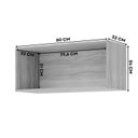 Ver imagem 3 de Armário Aéreo 1 Porta 80cm Brilhante Celeste Bege/Cinamomo/Offwhite