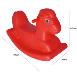Gangorra Cavalinho Infantil Balanço Brinquedo Playground Criança Menina Vermelho Importway - 2 Gangorra Cavalinho Infantil Balanço Brinquedo Playground Criança Menina Vermelho Importway - 2