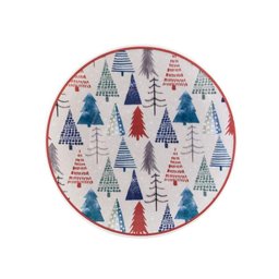 Jogo Pratos Rasos Fundos E Sobremesa 6 Peças Natal Pinheiro - 4