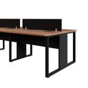 Ver imagem 4 de Mesa de Trabalho 360 cm X 120 cm Plataforma 6 Pessoas Pés Metal com Divisórias e Caixas de Tomadas