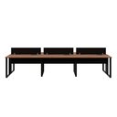 Ver imagem 2 de Mesa de Trabalho 360 cm X 120 cm Plataforma 6 Pessoas Pés Metal com Divisórias e Caixas de Tomadas