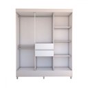 Ver imagem 5 de Guarda-roupa Solteiro Leal 8 Portas 2 Gavetas Branco - Panorama Móveis