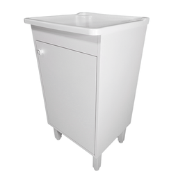 Tanque 26l com Gabinete 46cm 1 Porta + Sifão Entregue Montado Cor: Tanque Branco - 1