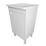 Tanque 26l com Gabinete 46cm 1 Porta + Sifão Entregue Montado Cor: Tanque Branco - 1
