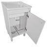 Tanque 26l com Gabinete 46cm 1 Porta + Sifão Entregue Montado Cor: Tanque Branco - 3