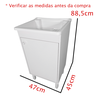 Tanque 26l com Gabinete 46cm 1 Porta + Sifão Entregue Montado Cor: Tanque Branco - 2