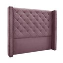 Ver imagem 1 de Cabeceira Cama Box Queen 160cm e Recamier Vicenza Veludo S04 Cor Uva