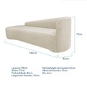 Ver imagem 3 de Recamier Curvo Orgânico 180cm 3 Lugares Lado Esquerdo para Sala de Estar Bouclé Paris