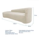 Ver imagem 3 de Recamier Curvo Orgânico 180cm 3 Lugares Lado Esquerdo para Sala de Estar Bouclé Paris