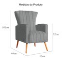 Ver imagem 6 de Kit 02 Poltrona Decorativa Melinda Linho Cinza - Fm