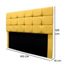 Ver imagem 5 de Cabeceira Cama Box Estofada King 195 Cm Bianca Suede:amarelo