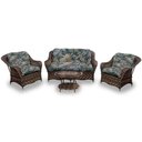 Ver imagem 1 de Conjunto de Sofás Fibra Sintética Nairóbi - 1 Sofá 2 L + 2 Poltronas + 1 Mesa Centro - Tecido Palmar