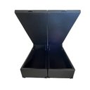 Ver imagem 1 de Cama Box Baú Queen Bipartido Blindado Sintético Preto Com Pistão A Gás
