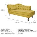 Ver imagem 3 de Kit Diva Recamier Diana 185cm Lado Direito e 02 Poltronas Julia Suede - Doce Sonho Móveis RECAMIER D