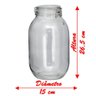 Pote de Vidro Hermético Tampa 3,1l Conserva com Vedação - 1
