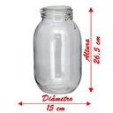 Ver imagem 3 de Pote de Vidro Hermético Tampa 3,1l Conserva com Vedação