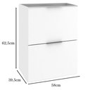 Ver imagem 4 de Armário Balcão Gabinete Para Banheiro 60cm Com 03 Gavetas Pietra B06 Branco Brilho - Lyam Decor
