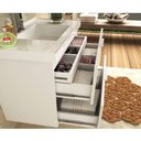 Ver imagem 6 de Armário Balcão Gabinete Para Banheiro 60cm Com 03 Gavetas Pietra B06 Branco Brilho - Lyam Decor