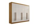 Ver imagem 2 de Guarda Roupa Casal Athos 6 Portas 100% Mdf D`doro Móveis - Cinamomo/off White