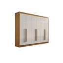 Ver imagem 2 de Guarda Roupa Casal Athos 6 Portas 100% Mdf D`doro Móveis - Cinamomo/off White