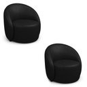 Ver imagem 2 de Poltrona Decorativa Orgânica Kit 2 Lua Sintético Pu D03 - D’Rossi