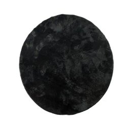 Tapete Sala Esc. Redondo 1,50 M Macio Antider. Preto - 2