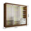 Ver imagem 4 de Guarda-roupa Casal Katherine 3 Portas 3 Gavetas com Espelho - Panorama Móveis