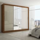 Ver imagem 1 de Guarda-roupa Casal Katherine 3 Portas 3 Gavetas com Espelho - Panorama Móveis