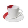 Conjunto Pratos 20 Peças Jantar Jogo Cozinha Vermelho Ceramica Xicara - 4