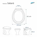 Ver imagem 4 de Assento Sanitário Poliester Com Amortecedor Sabara Salmão Para Vaso Icasa
