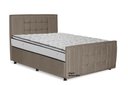 Ver imagem 1 de Cama com Cabeceira King Size Estofada Uvaia 195cm Suede: Capuccino