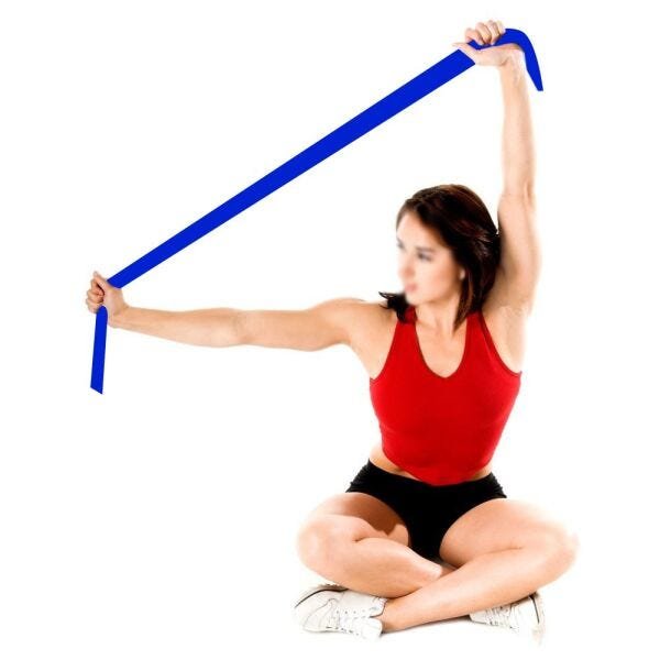 Extensor Faixa Elastica Exercicio Super Band Latex Resistencia Crossfit Azul - 4