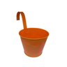 Kit com 2 Cachepot para Jardim Suspenso Vertical de Metal Grande Laranja (cachepo-3) - 2