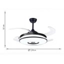 Ver imagem 3 de Ventilador de Teto Pá Retrátil com Controle e Som Bluetooth