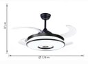 Ver imagem 3 de Ventilador de Teto Pá Retrátil com Controle e Som Bluetooth