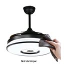Ver imagem 5 de Ventilador de Teto Pá Retrátil com Controle e Som Bluetooth