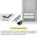 Ver imagem 3 de Guarda-Roupa Casal com 4 Portas e 2 Gavetas 165cm Multimóveis CR35487 Neve