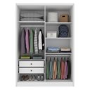 Ver imagem 5 de Guarda-Roupa Casal com 4 Portas e 2 Gavetas 165cm Multimóveis CR35487 Neve